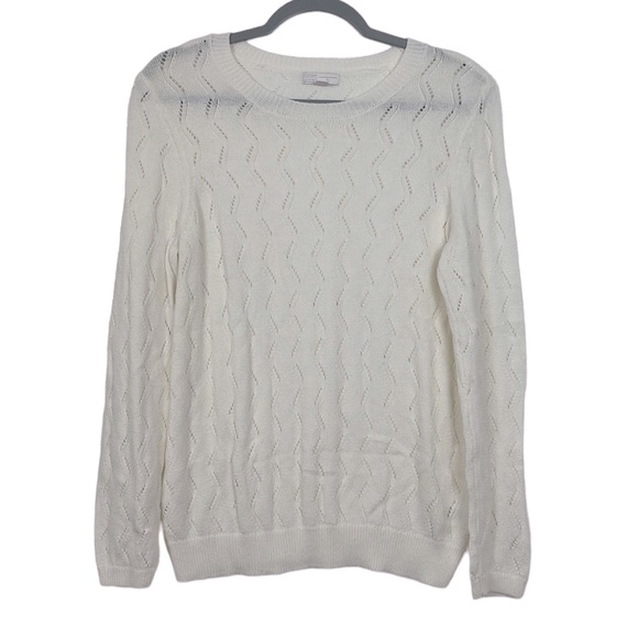 14th & Union Sweaters - 14th & Union Women’s XL Pointelle Knit Crewneck Sweater
